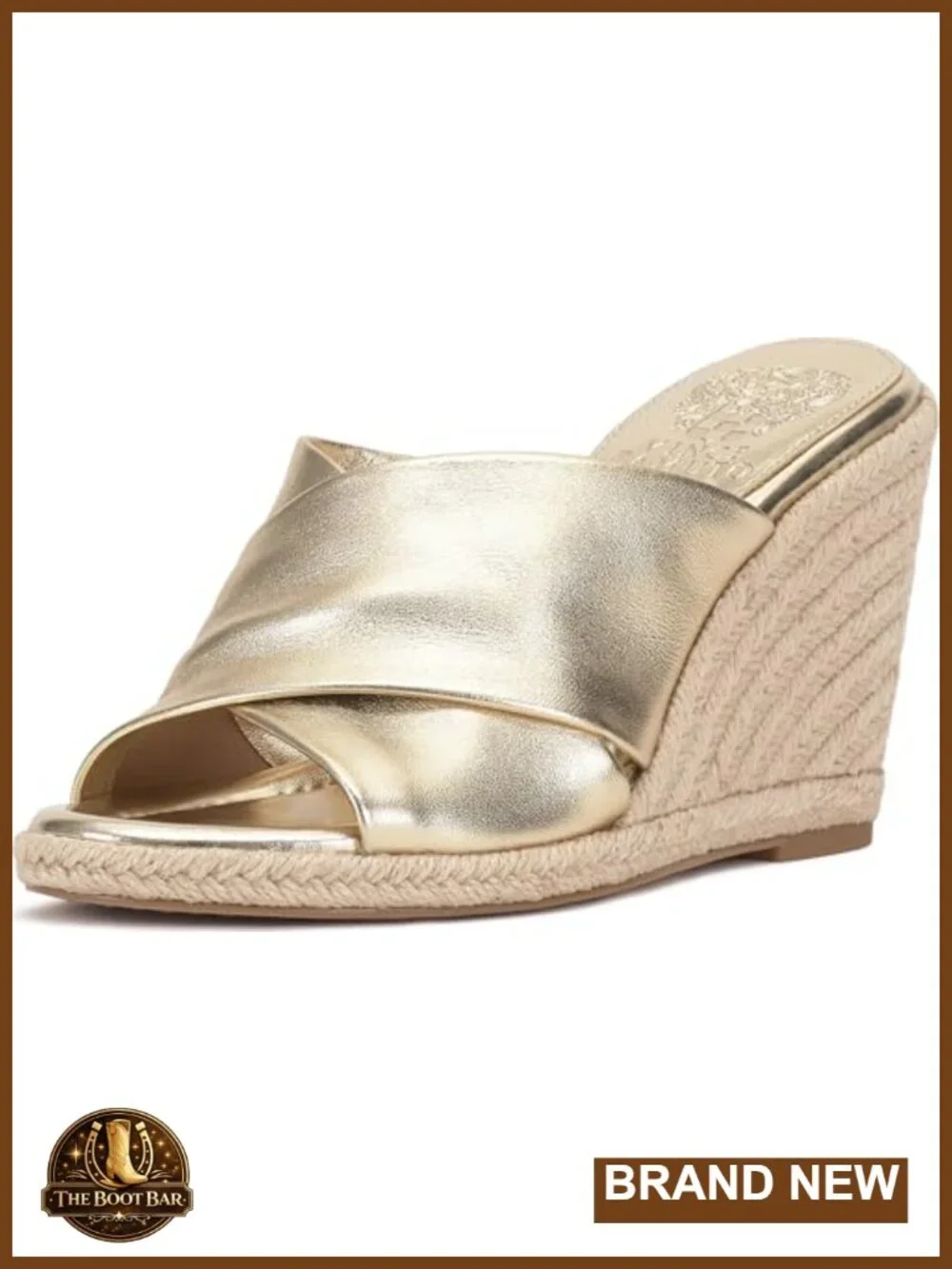 Cross Band Espadrille Wedge Sandals Slip-On Open Toe